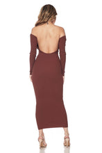 Load image into Gallery viewer, Backless Midi Dress (Chocolate)

